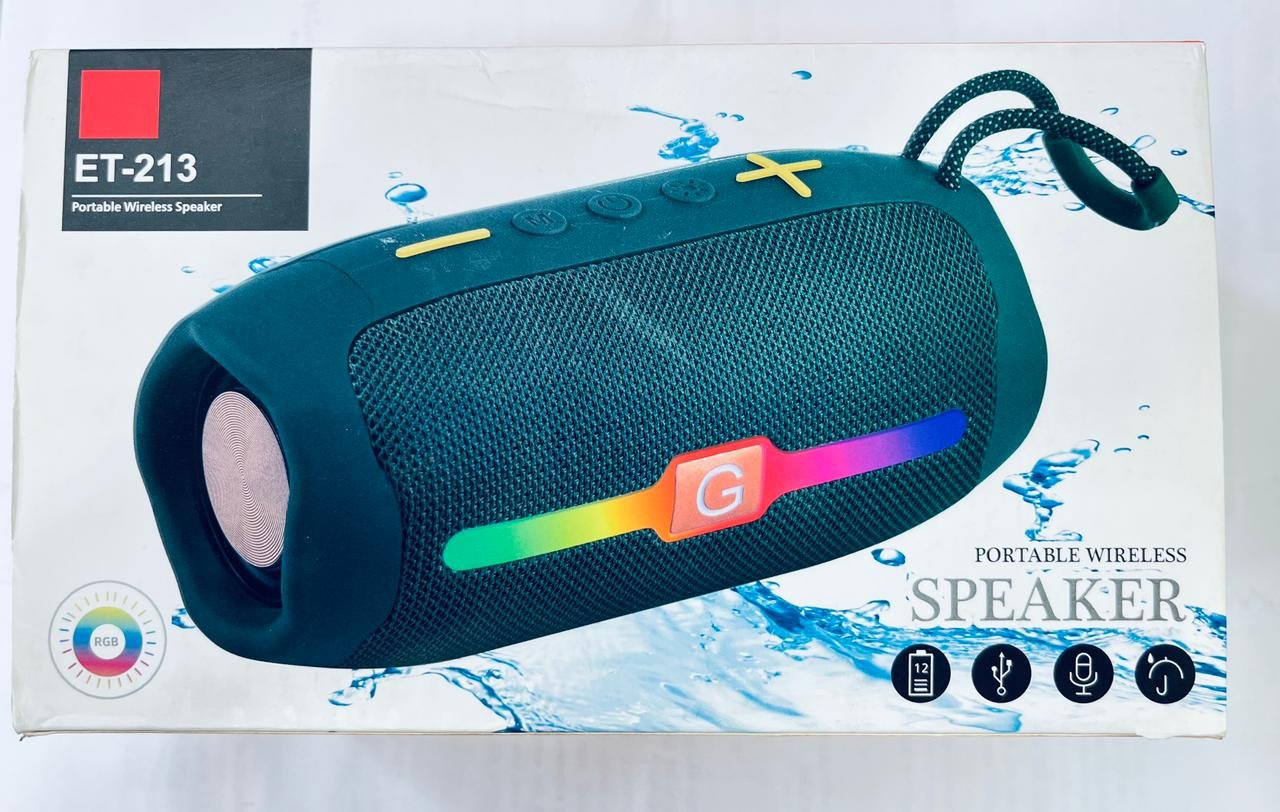 ET-213 Portable Mini Bluetooth Speaker – RGB Light, 6W Super Bass Wireless Speaker