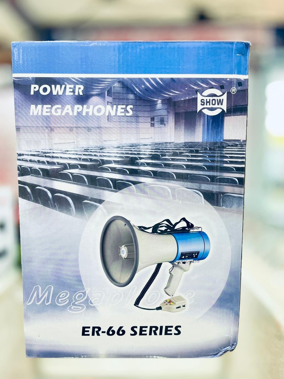 Hand Mike ER-66 with Rechargeable Battery – Rechargeable Megaphone Hand Mike USB SD Card Recording System