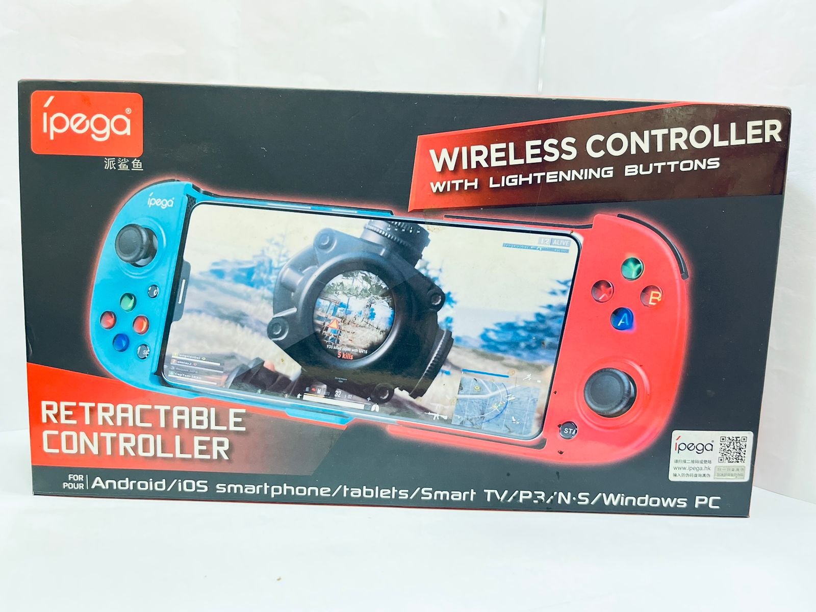 pega PG-9217 Wireless Gamepad Mobile Game PUBG Controller for iOS MFI Games Android Bluetooth Telescopic Joystick Game Pad