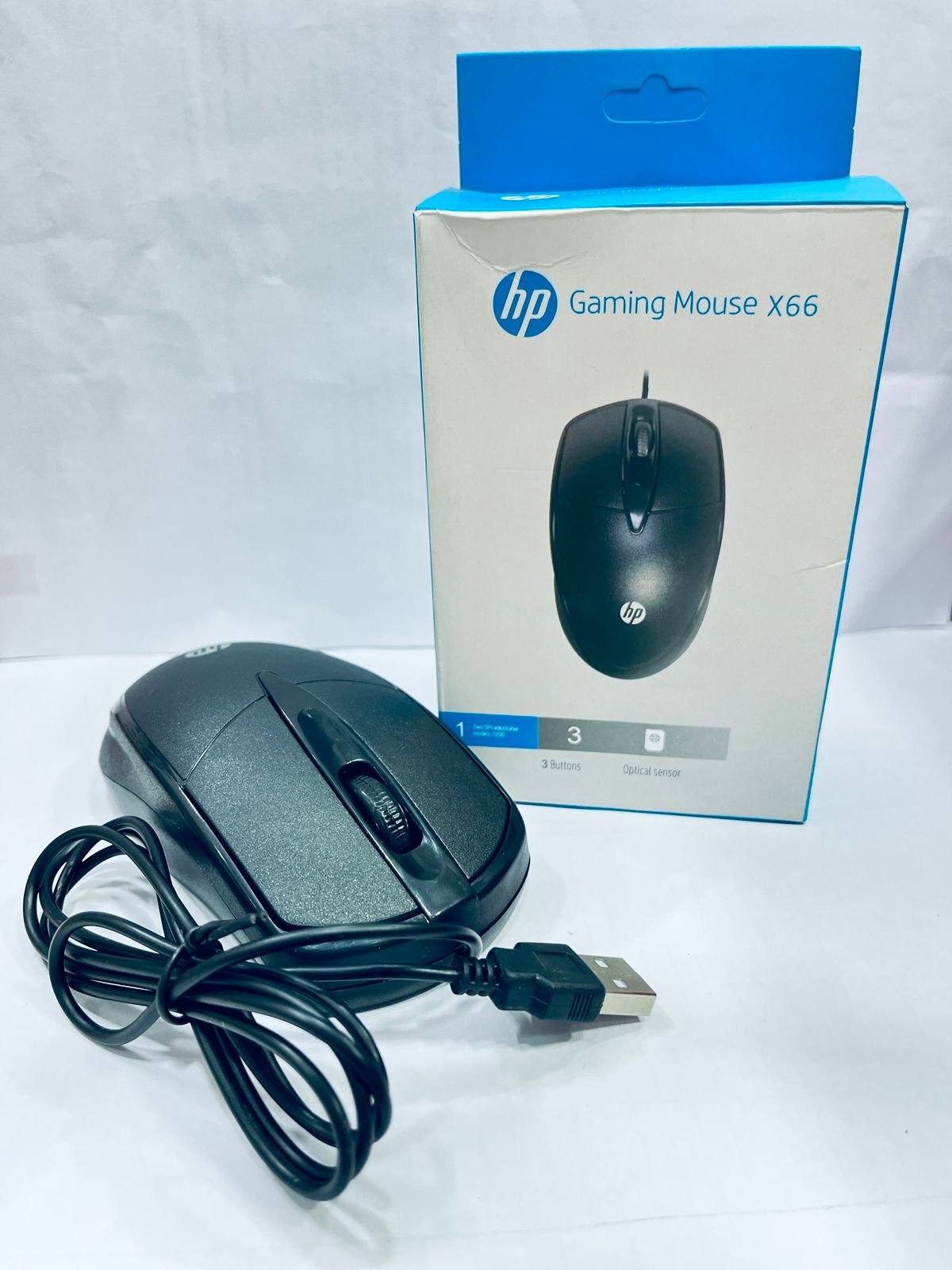 HP Wired Optical Mouse, Black – X66