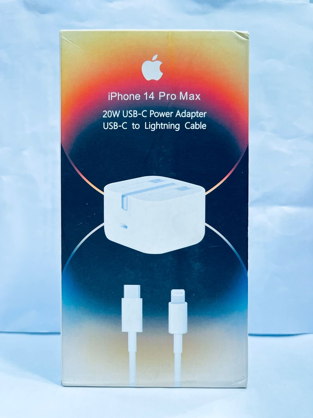Apple 20W USB-C Power Adapter and USB-C to Lightning Cable.